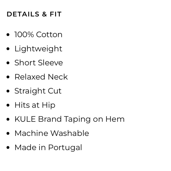 KULE The Modern Navy/Cream Short Sleeve Tee - Picture 6 of 10